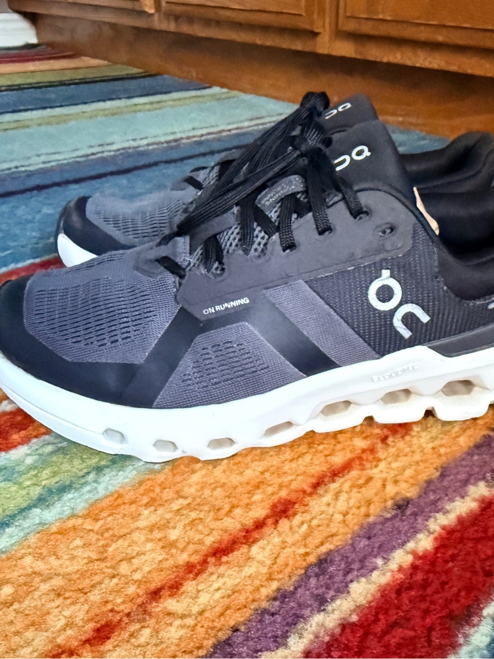 On Running Womens Black and White Cloudtec 8.5